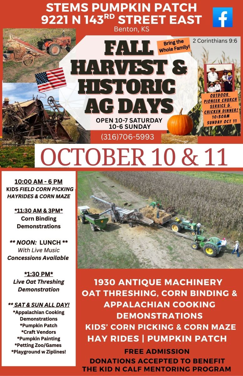 Fall Harvest and Historic Ag Days Flyer, October 10 and 11