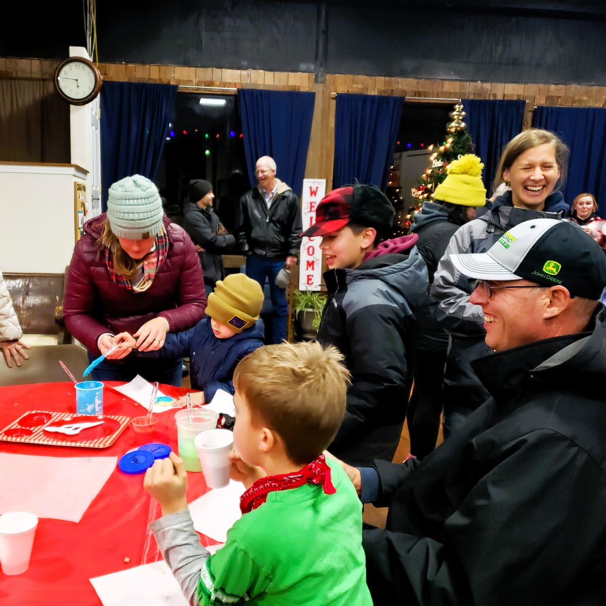 A jolly group of cookie decoraters