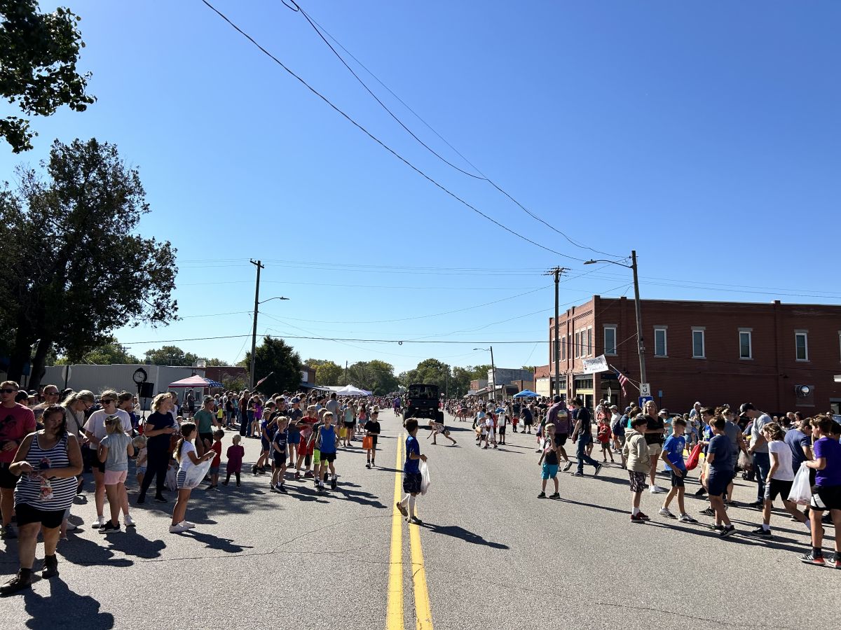 festival gathering on Main St