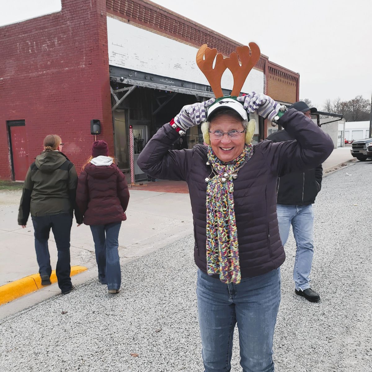 Jean bringing the fun for the Jingle Run