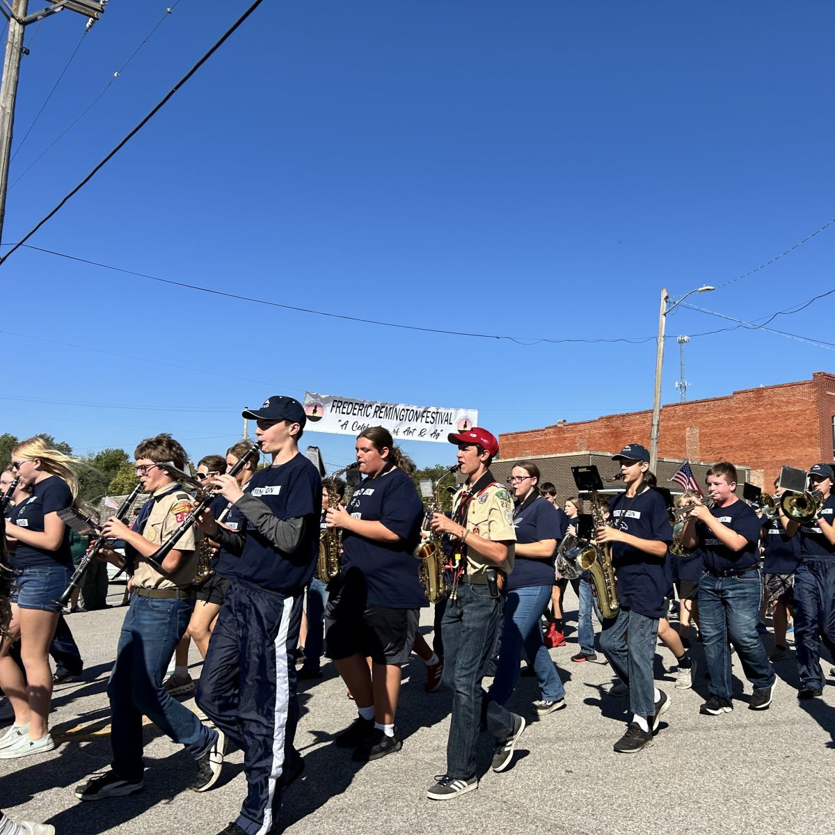 RHS marching band in parade