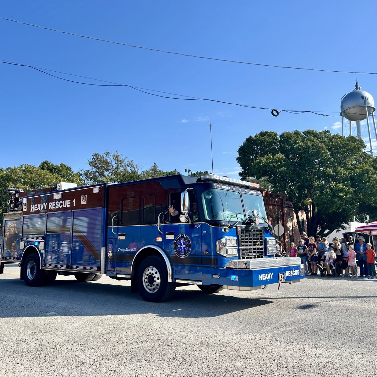 Big Equipment Truck for Heavy Rescue in the Parade