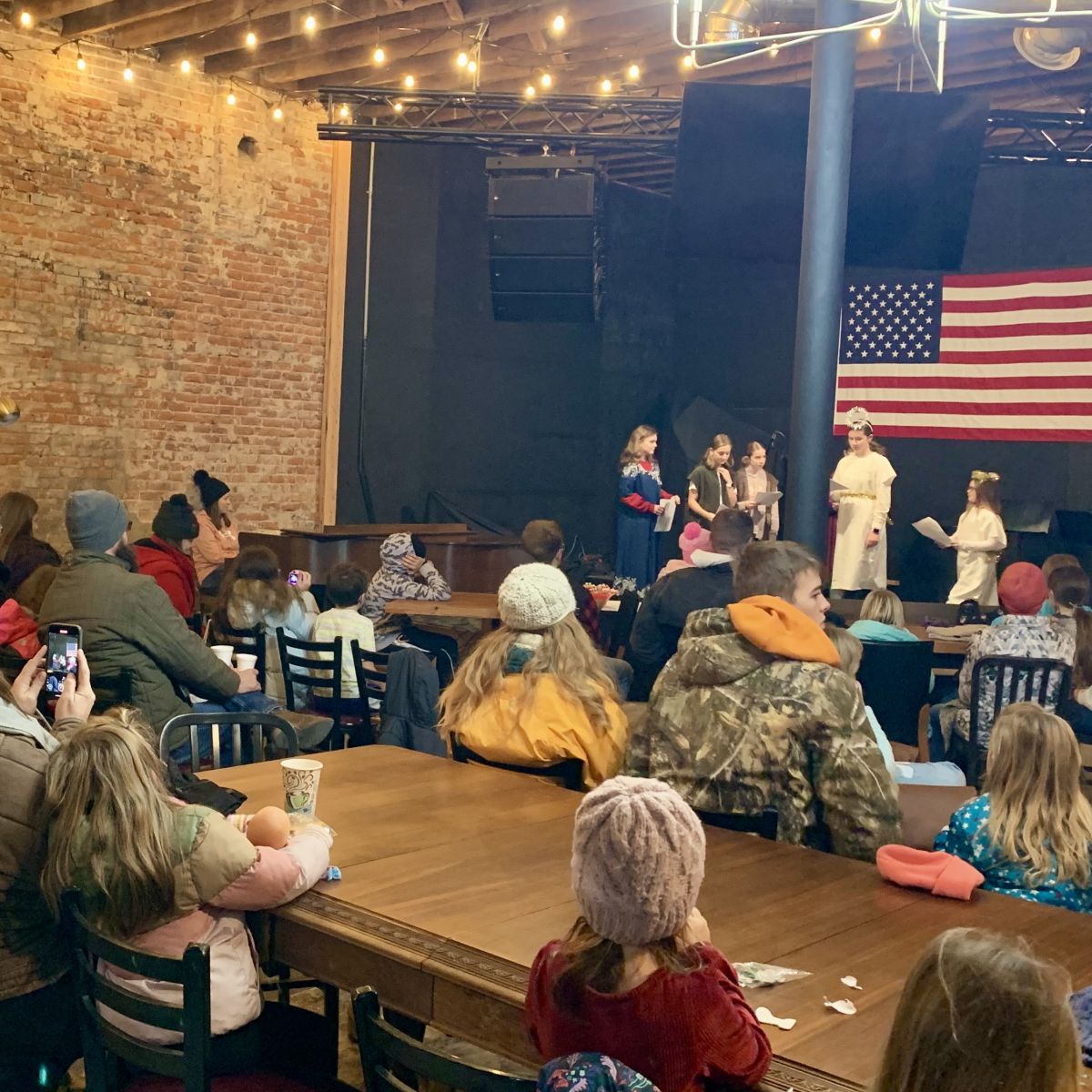 inside 201 a Nativity Play was performed