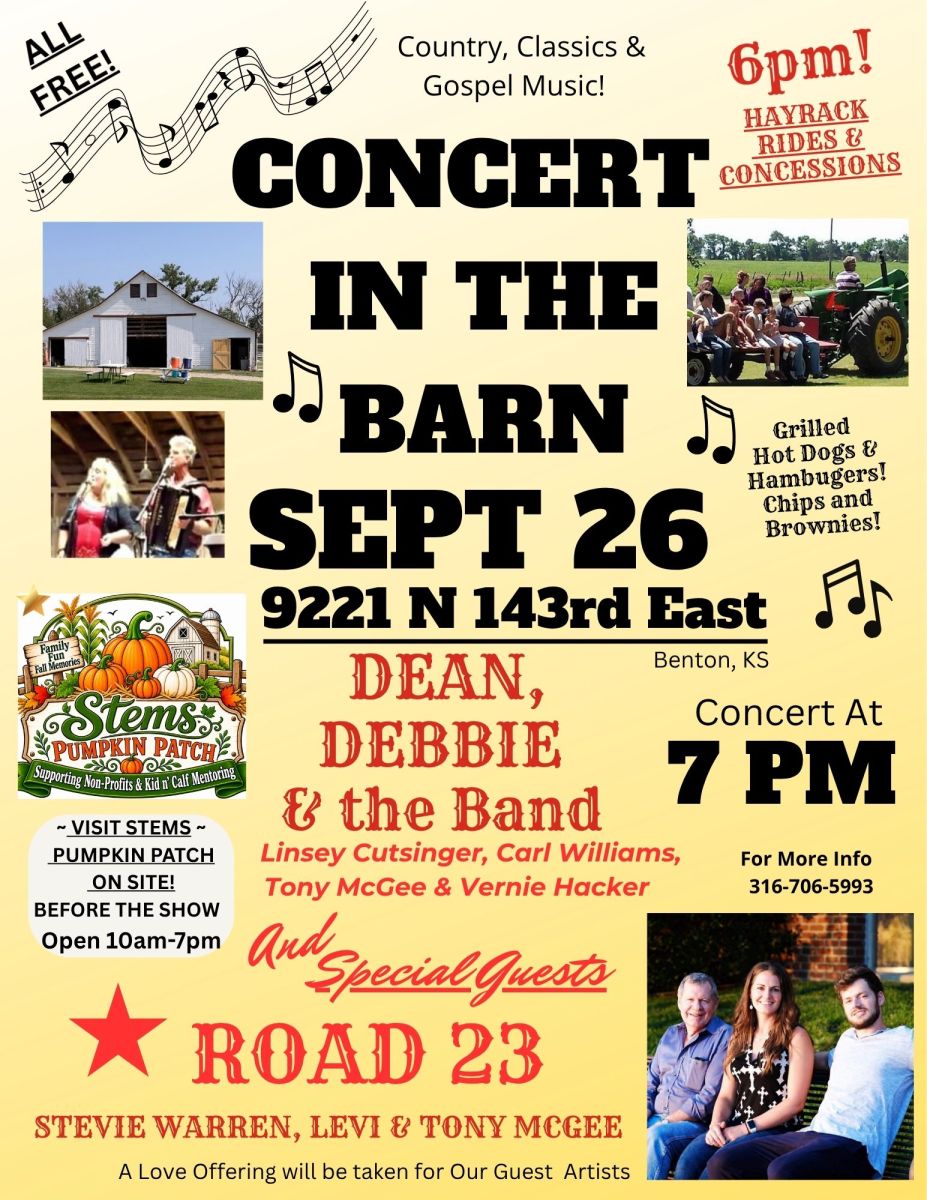 Concert in the Barn, Sept 26