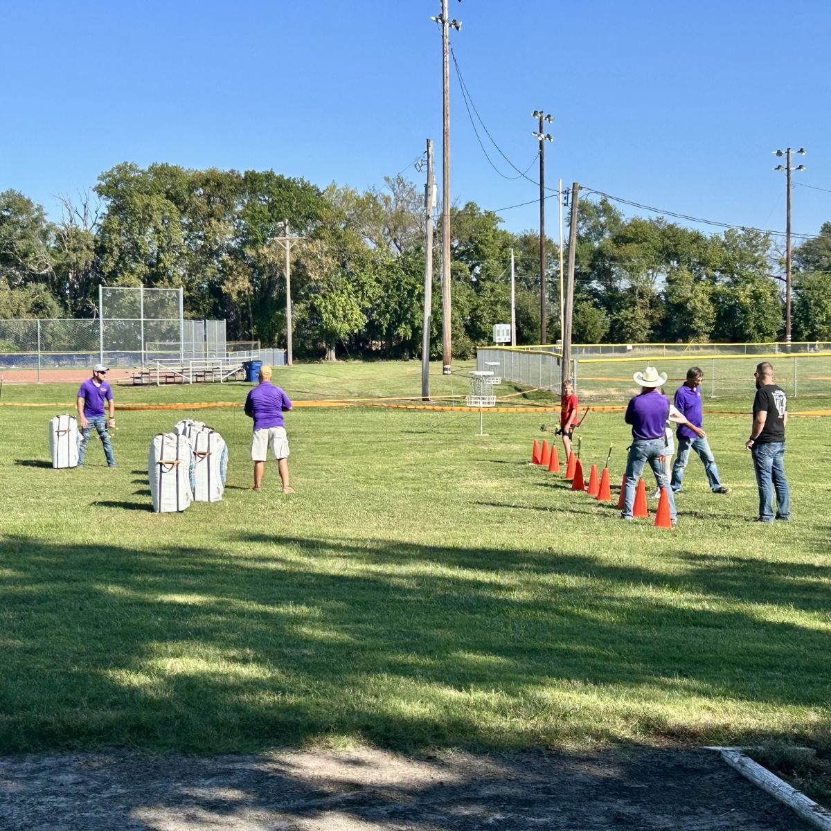 arrows in tagets for the shooting clinic